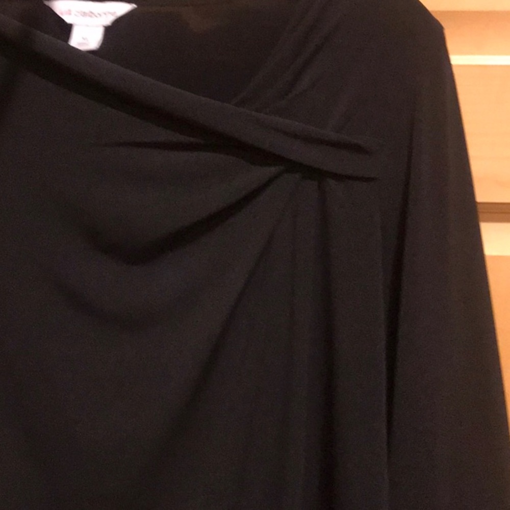 New Liz Claiborne Knit Black top - Picture 2 of 7